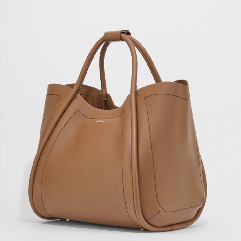 MaxMara Camel Brown Leather Crossbody Tote